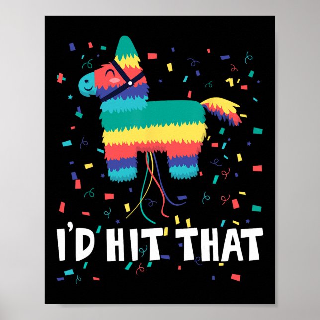 Poster Atingiria que Pinata camisa Cinco Engraçados De Ma (Frente)