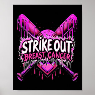 Poster Atinja o Câncer de Mama Venda Softll Drip Placa Ca