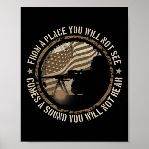 Poster Atirador Militar de Elite EUA Você Não Será 