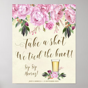 Póster Atiramos no sinal de casamento do nó lilac