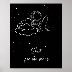 Poster atirar para a arte da parede das estrelas