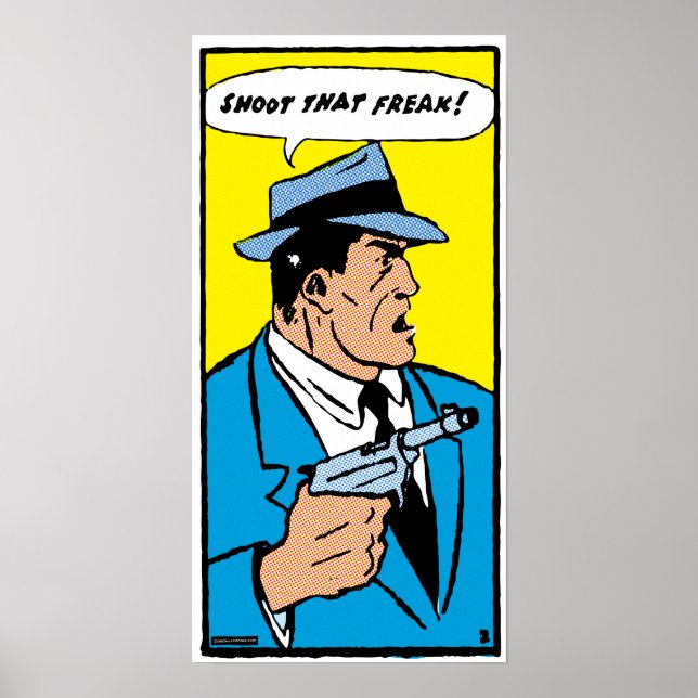 Poster Atire Naquele Maldito! (tamanhos menores) (Frente)