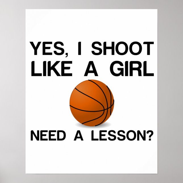POSTER ATIREI COMO UMA GAROTA BASQUETE (Frente)