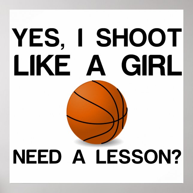 POSTER ATIREI COMO UMA GAROTA BASQUETE (Frente)