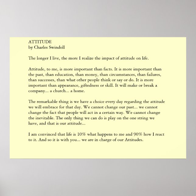 Póster Atitude (Frente)