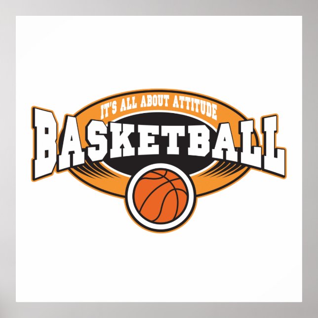 Póster Atitude de basquete (Frente)