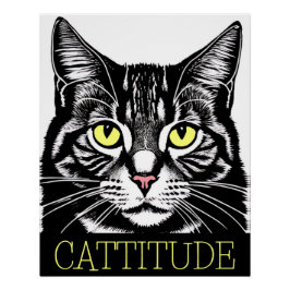 Póster Atitude de gato