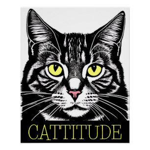 Póster Atitude de gato