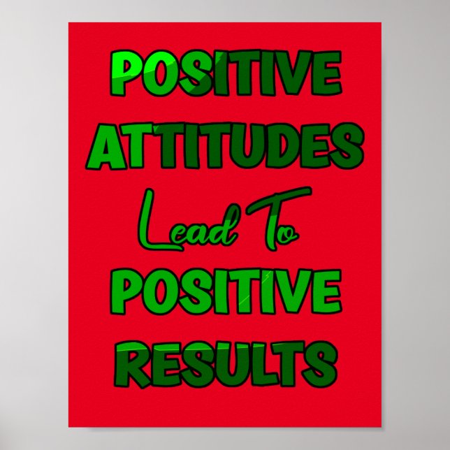 Poster Atitudes Positivas Levam A Resultados Positivos (Frente)