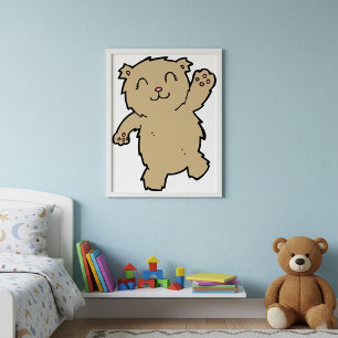 Poster Ativando um Urso Sorridente Adorável