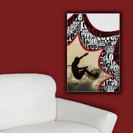 Poster Atividade de Amor Preto e Branco de Burst-Star Div