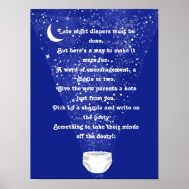 Poster Atividade de Chá de fraldas de Fralda de Co-Ed Cut