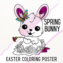 Poster Atividade de Coloração de Páscoas de Primavera