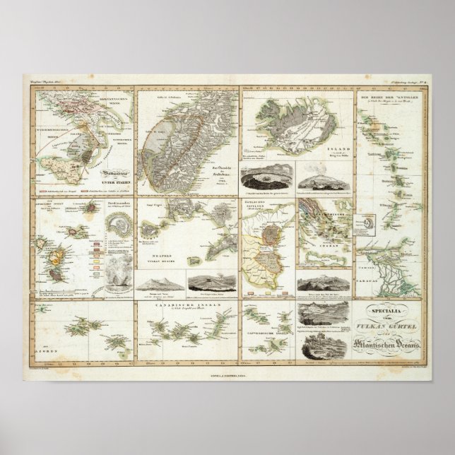 Póster Atividade vulcânica atlântica (Frente)