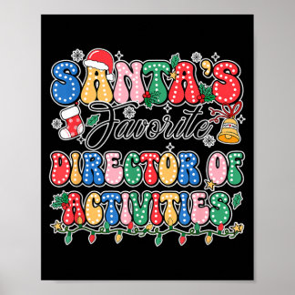 Poster Atividades favoritas do Papai Noel engraçado