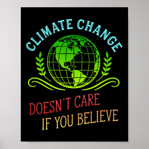 Poster Ativista das Mudanças Climáticas Presente no Dia d