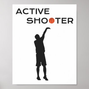 Poster Ativo Ativo Jogador de Basquete Ativo para Fotogra