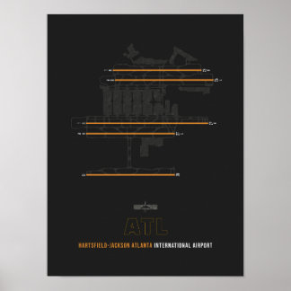 Poster ATL - Diagrama do Aeroporto de Atlanta