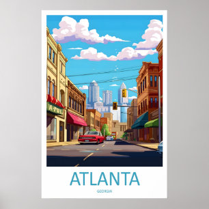 Poster Atlanta Cartaz de Viagem Antigo Parque Nacional de