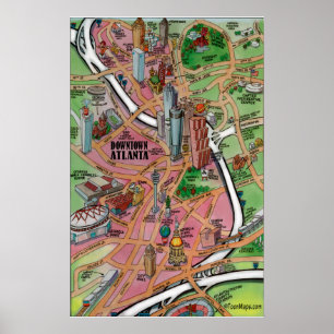 Poster Atlanta do centro