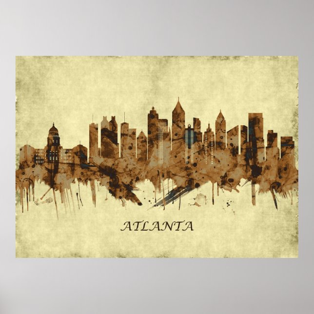 Poster Atlanta Georgia Cityscape (Frente)