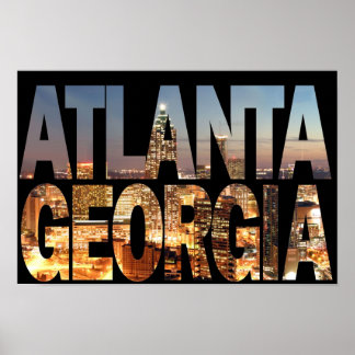 Poster Atlanta Georgia em Twilight