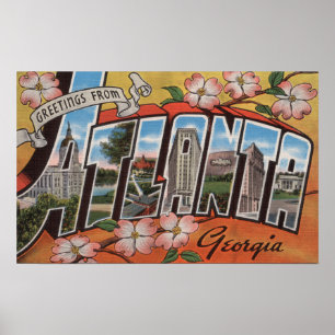 Póster Atlanta, Geórgia - grandes cenas 3 da letra