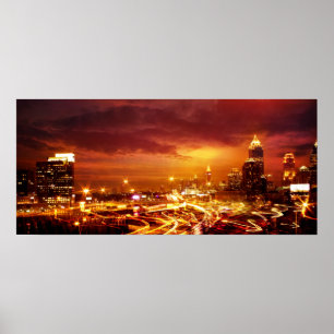 Póster Atlanta no crepúsculo