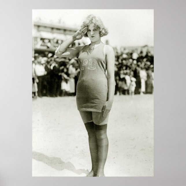 Póster Atlantic City Beauty, início dos anos 1900 (Frente)