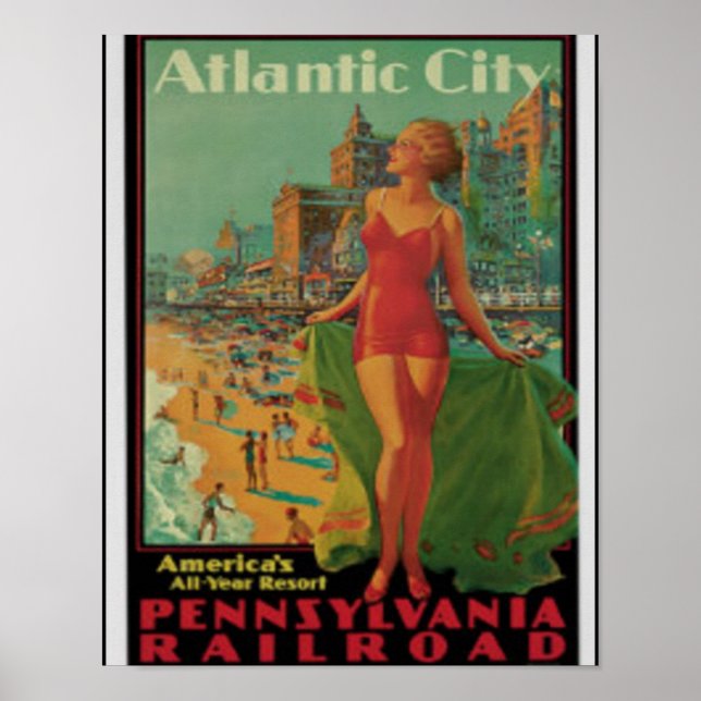 Poster Atlantic City New Jersey (Frente)