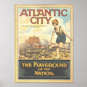 Poster Atlantic City--Poster da imagem do 1920 do vintage