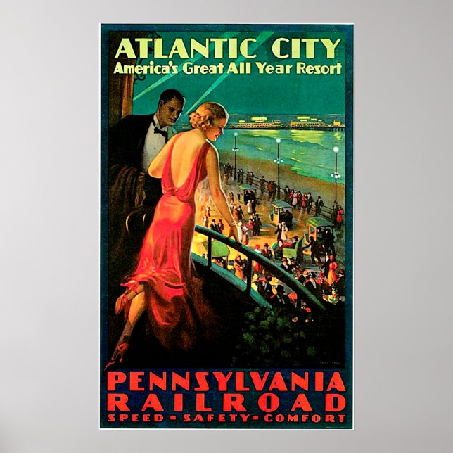 POSTER ATLÂNTICO VINTAGE 1938 (Frente)