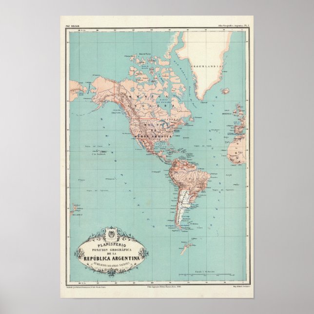 Póster Atlas 3 da Argentina (Frente)