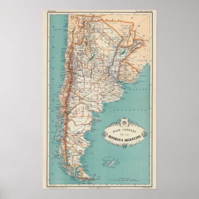 Póster Atlas Argentina (Frente)