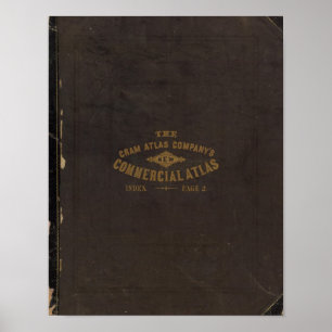 Póster Atlas comercial novo, os Estados Unidos
