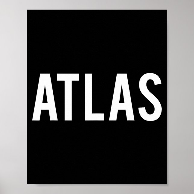 Poster Atlas - Cool New Funny Name Fan Gift Tee  (Frente)