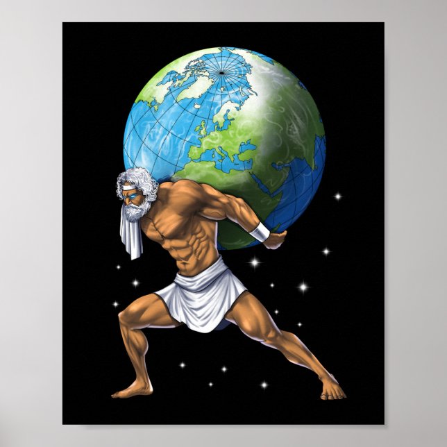 Poster Atlas de Deus da mitologia grega (Frente)