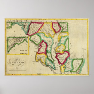 Póster Atlas geral de Maryland