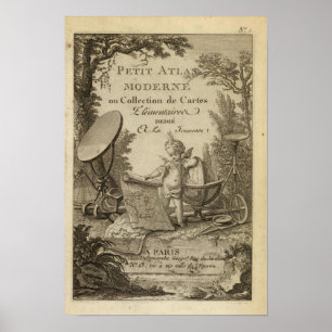 Póster Atlas moderno pequeno do frontispício