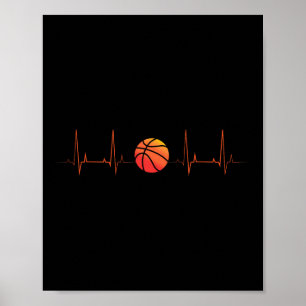 Poster Atleta Esportivo de Batimentos de Carro de Basquet