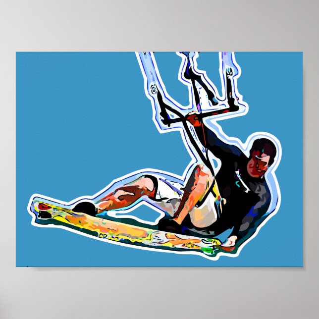 Póster Atleta Kitesurfing (Frente)