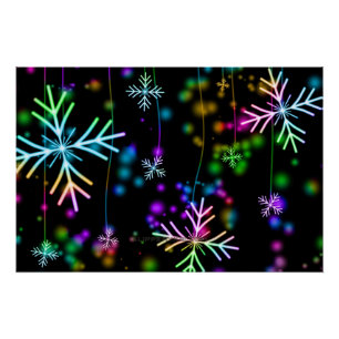 Póster Atmosfera festiva e animada de Natal do SlipperyJo