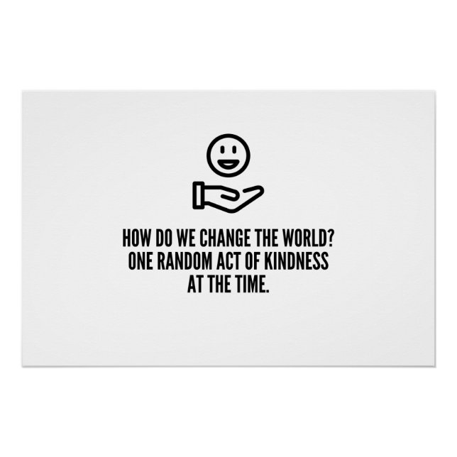 Póster Ato aleatório de gentileza (Frente)