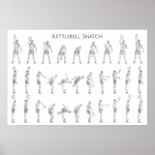 Póster Ato de agarrar de Kettlebell