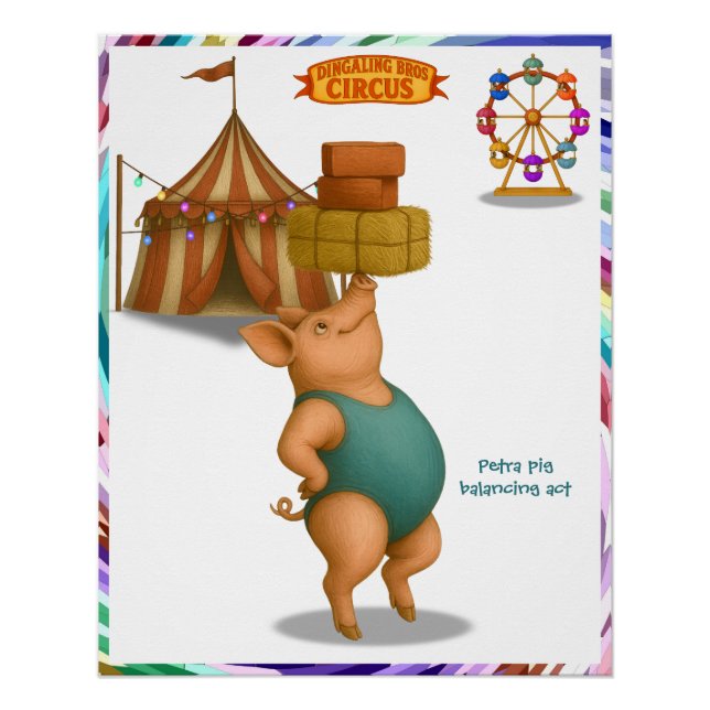 Póster Ato de equilíbrio da porca Petra (Frente)