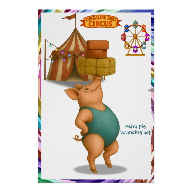 Póster Ato de equilíbrio da porca Petra (Frente)