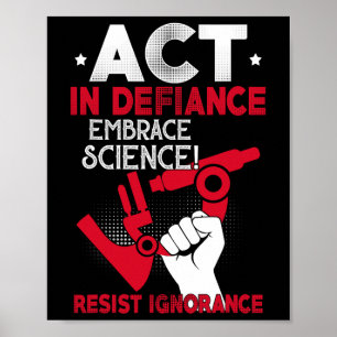 Poster Ato em Desafio Embrace Ciência Resiste Ignorância