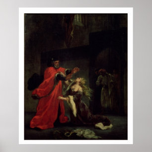 Póster Ato mim, cena 3: Desdemona que ajoelha-se em seu