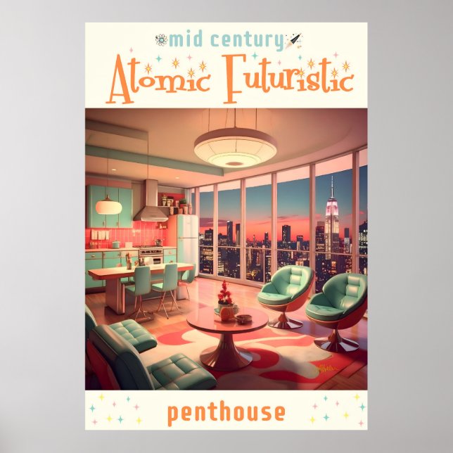 Poster Atomic Futuristic Penthouse Apartment (Frente)