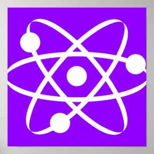 Póster Átomo roxo violeta